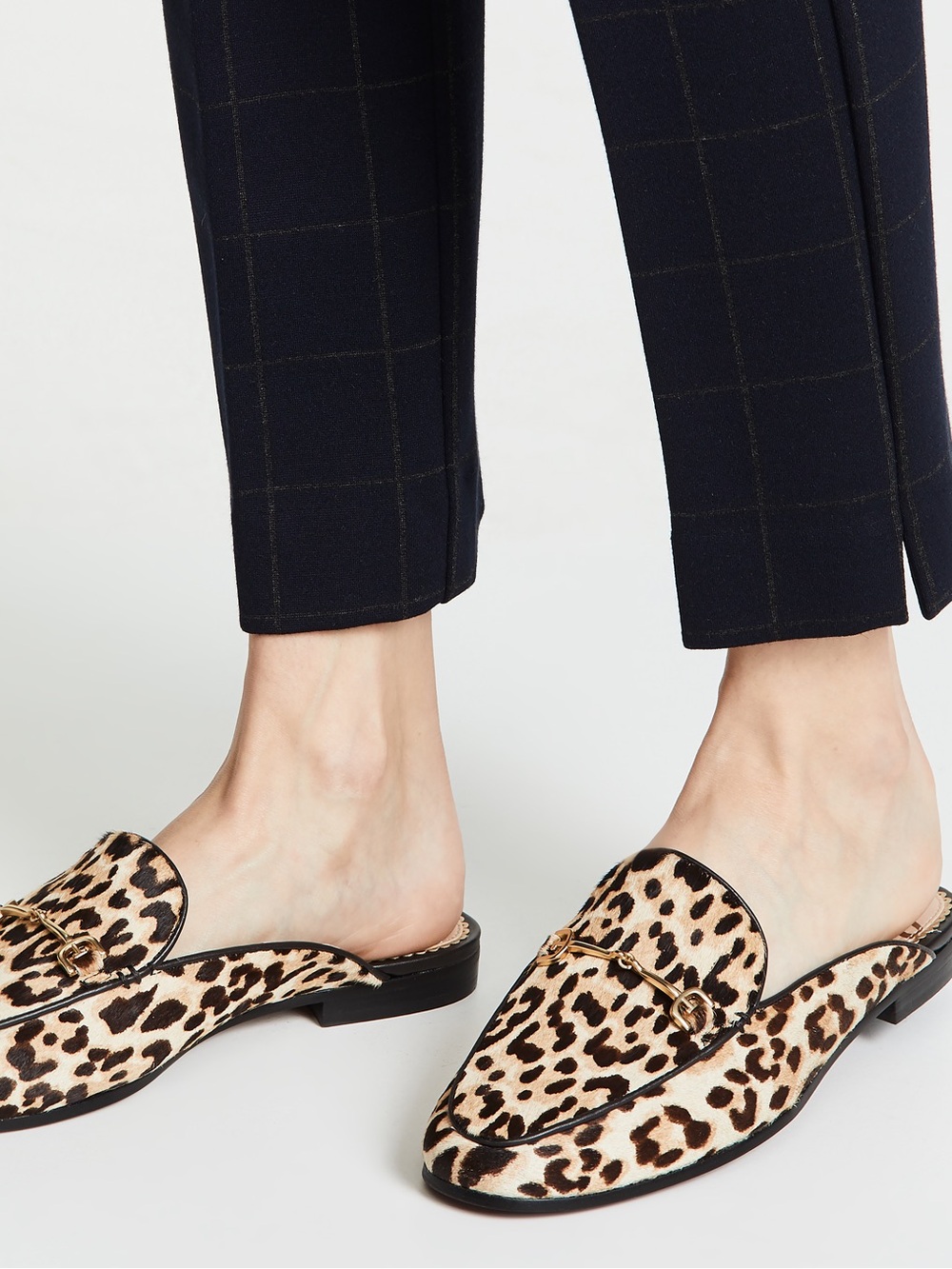 Sam Edelman Linnie Dyed Hair and Leather Animal Print Mule 9